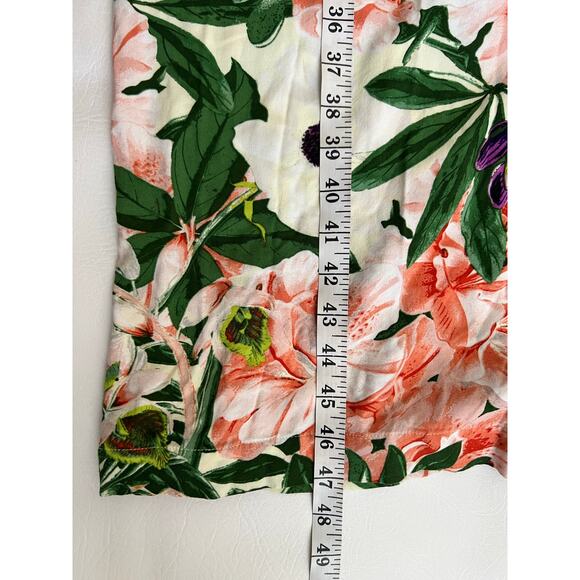 H&M floral tropical button up‎ tunic dress size medium Travel Vacation - Picture 7 of 7